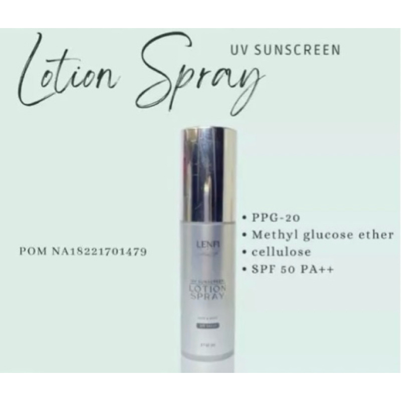 lenfi uv sunscreen lotion spray