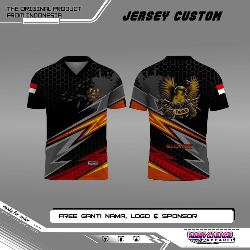 Jersey burung printing custom mania