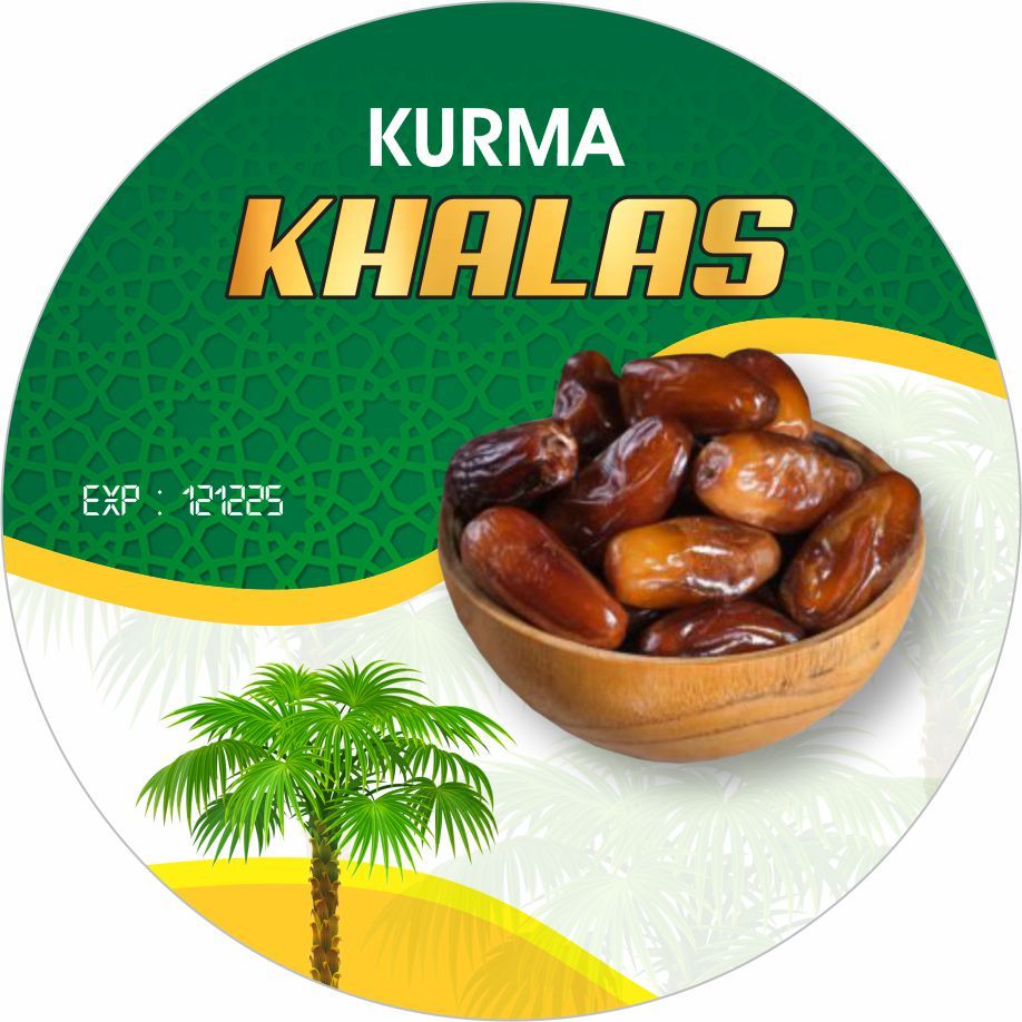 STIKER KURMA KHALAS / STIKER KURMA  / LABEL KURMA / BEST SELLER //STIKER KURMA/RAMADAN/RAMADHAN.