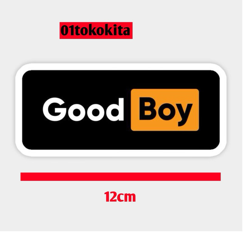 Sticker cutting tulisan good boy variasi motor helm keren Stiker cuting good boys anak baik untuk he