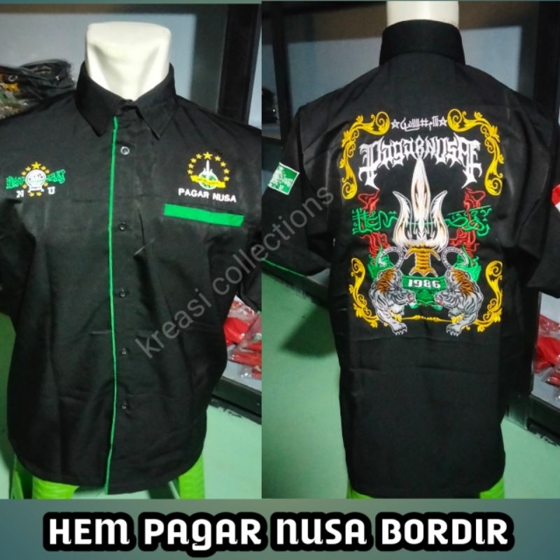 Hem  Bordir / Kemeja bordir pagar nusa Terbaru