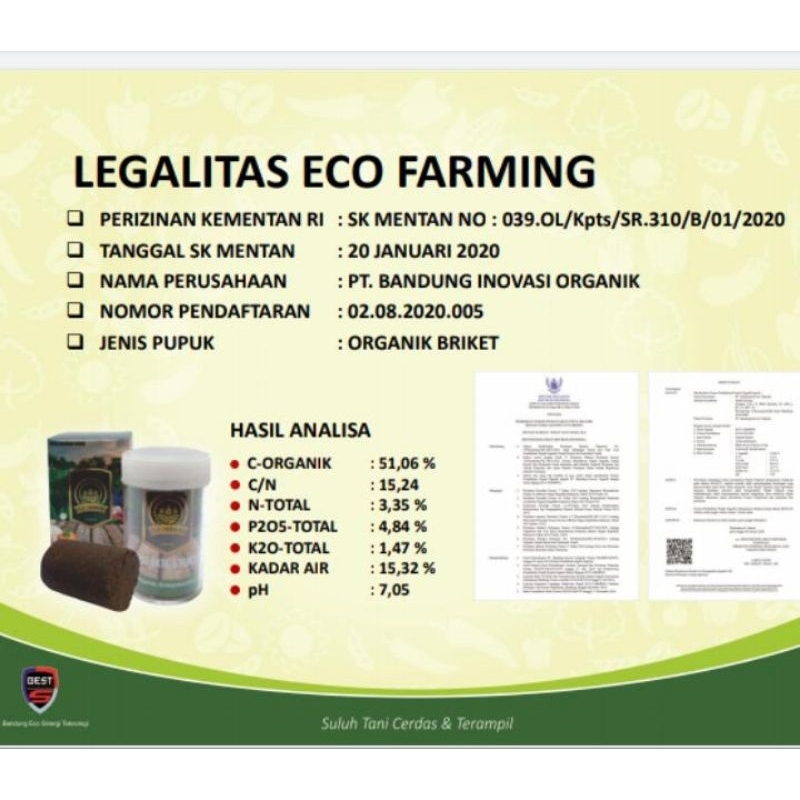 Pupuk organik Ecofarming pupuk nutrisi lengkap NPK untuk semua jenis tanaman