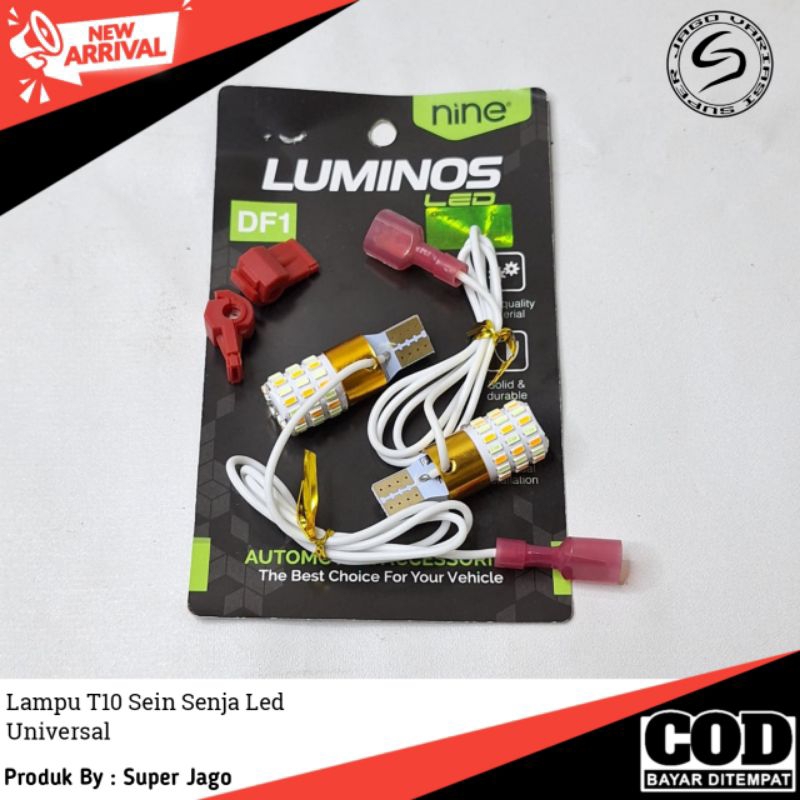 COD Lampu T10 Sein Sen Senja 2 Mode Led Luminos nine 2 mode Motor PCX ADV VARIO BEAT SCOOPY GENIO Su