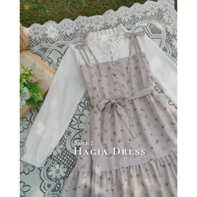 DRESS // GAMIS LEBARAN REMAJA 2025 HAGIA KOREAN STYLE HAGIA CRINKLE AIRFLOW DRESS REMAJA KEKINIAN
