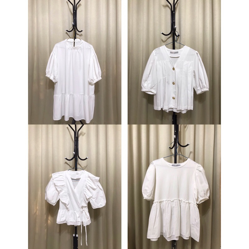 Blouse Wanita / Blouse Putih / Blouse Putih Wanita / Blouse Polos / Blouse Lengan Balon