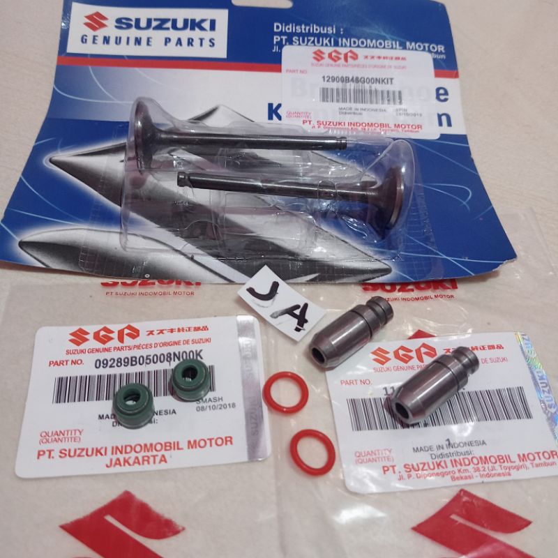 Paket Spin 3 Barang Klep Set + Bosh Klep Botol Klep Dan Seal Klep Suzuki Spin 125 SkyDrive SkyWave H