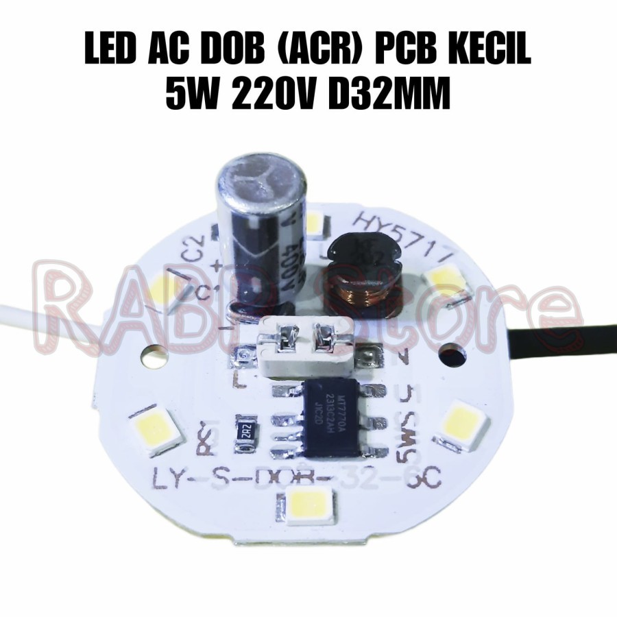 PCB LED AC 5W 220V DOB (ACR) UKURAN PCB KECIL DIAMETER 32MM