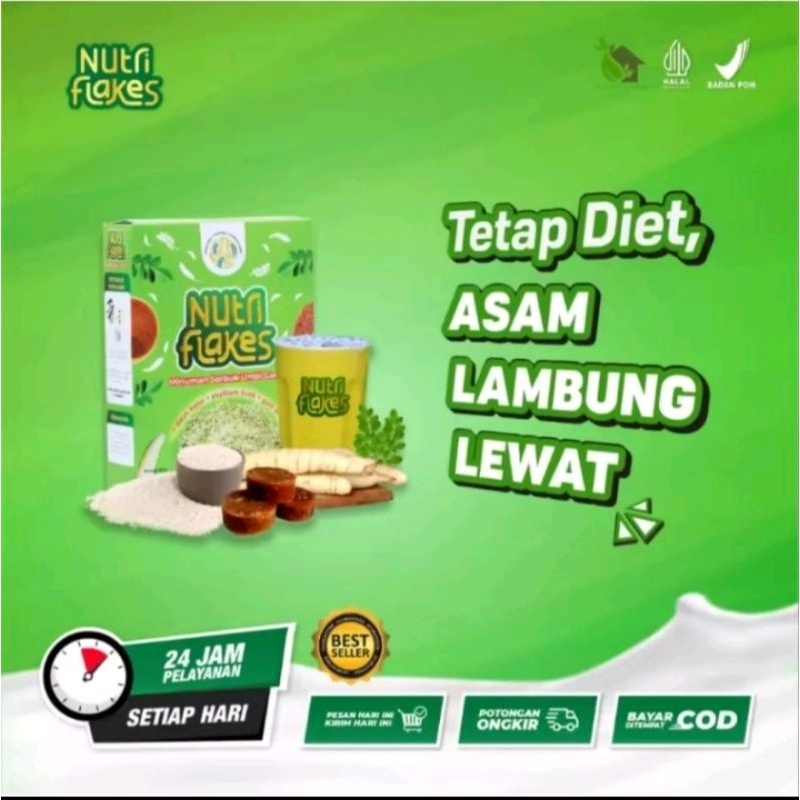 

Nutriflakes Sereal Umbi Garut 100% Original Alami Atasi Maag dan Asam Lambung Halal BPOM