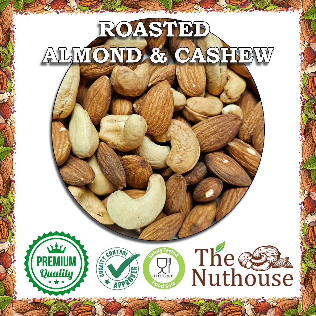 

1kg Roasted Almond & Cashew Nut Mix / Kacang Almond & Mede Panggang