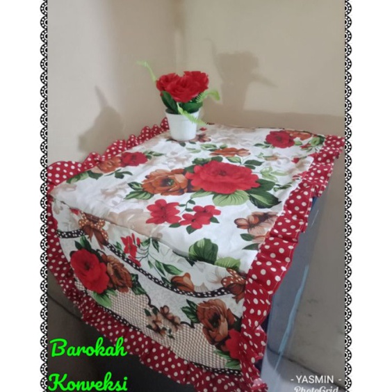 Langsung dibeli Taplak kulkas rumbai