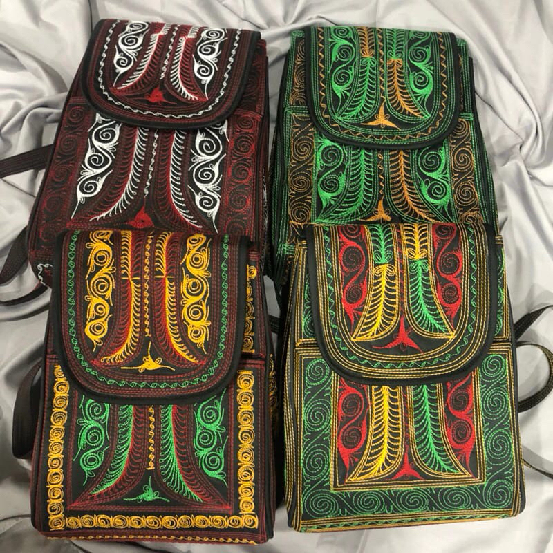 Tas ransel wanita bordiran motif khas Aceh / Ransel wanita etnik khas Aceh