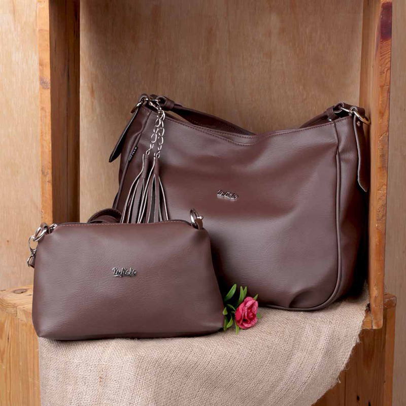 Tas selempang jinjing handbag wanita dewasa remaja warna coklat bahan virotex free tas kecil cocok u