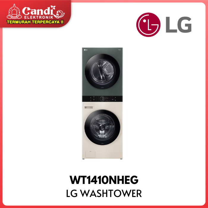 LG MESIN CUCI WT1410NHEG 14 KG INVERTER WASH TOWER WT1 410N HEG