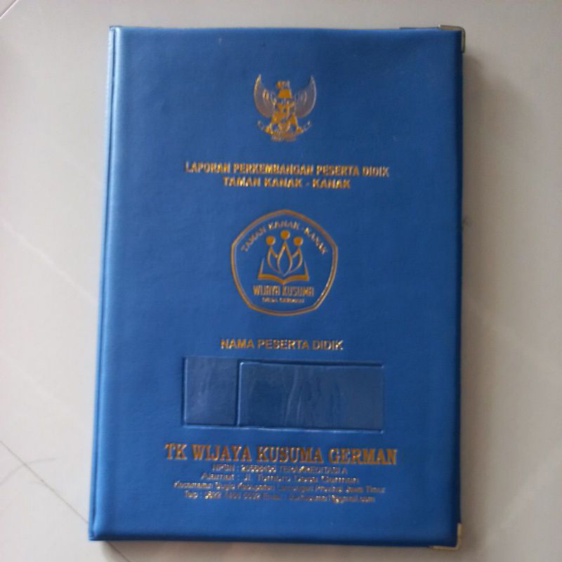 

map raport ijazah hotprint bahan tebal gratis jepit siku emas