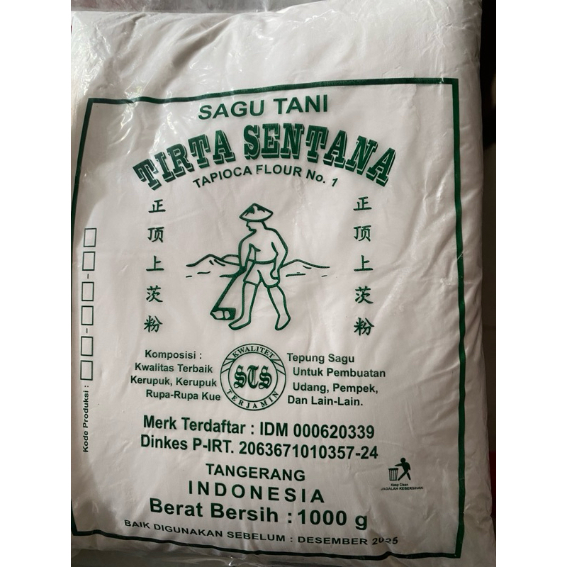 

sagu tani tinta sentana/ sagu tani / tepung sagu / tepung tapioka /liong ik fong 1kg