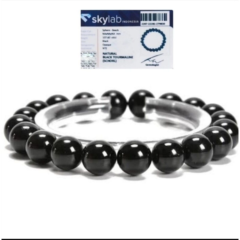 GELANG NATURAL BLACK TOURMALINE