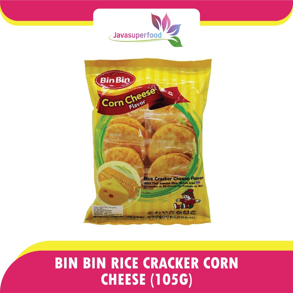 

Bin Bin Rice Crackers Corn Cheese 105gr - Biskuit Beras Rasa Jagung Keju