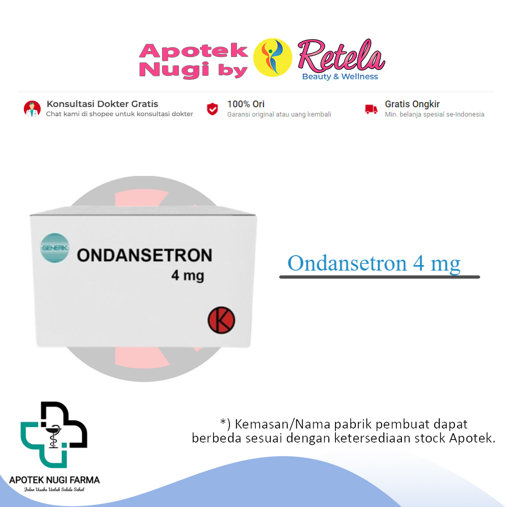 Ondansetron 4 mg Box 30 Tablet