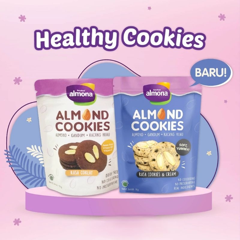 

Almona Cookies 90g - Snack Sehat - Tanpa Pengawet Almond Cookies