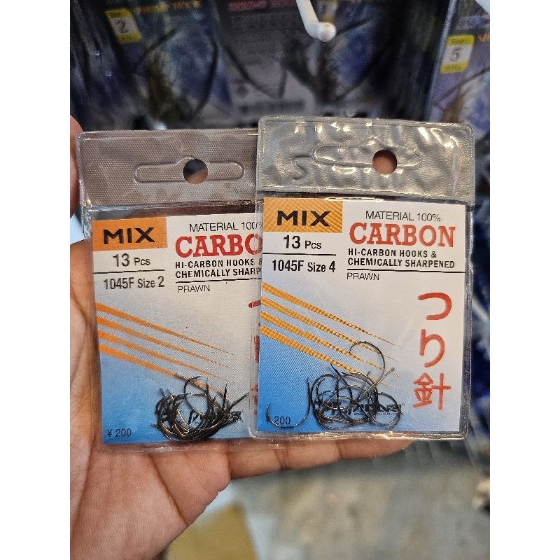 Mata Kail Pancing Udang Mix Carbon 1045 Type F