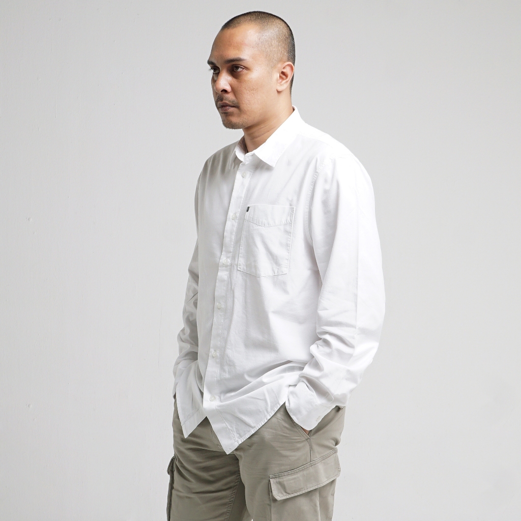 Mgee Kemeja Kerja Kantor Lengan Panjang Mgee Original EZRA WHITE