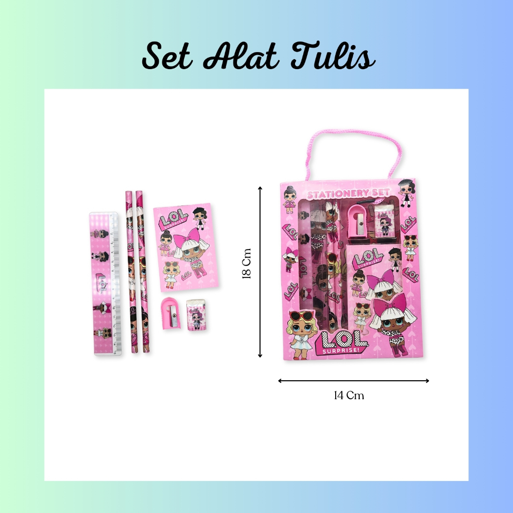 

Alat Tulis Set 6 in 1 / Paket Pengaris & Pensil / Stationery Set / Alat Tulis Anak Sekolah