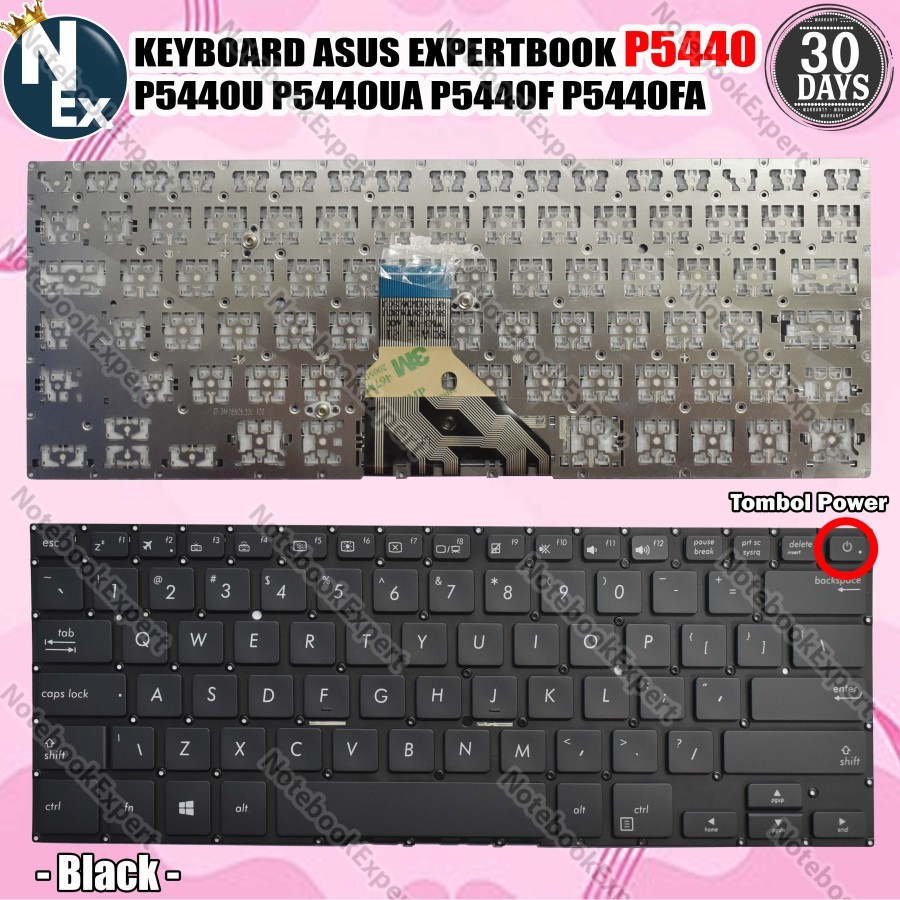 KEYBOARD ASUS EXPERTBOOK P5440 P5440U P5440UA P5440F P5440FA - Black