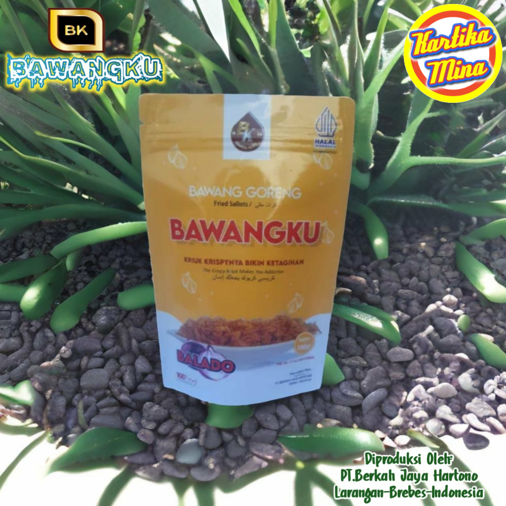 

Bawang Goreng Murni Asli Brebes (Premium) 100gram Bawangku Variant Rasa Balado