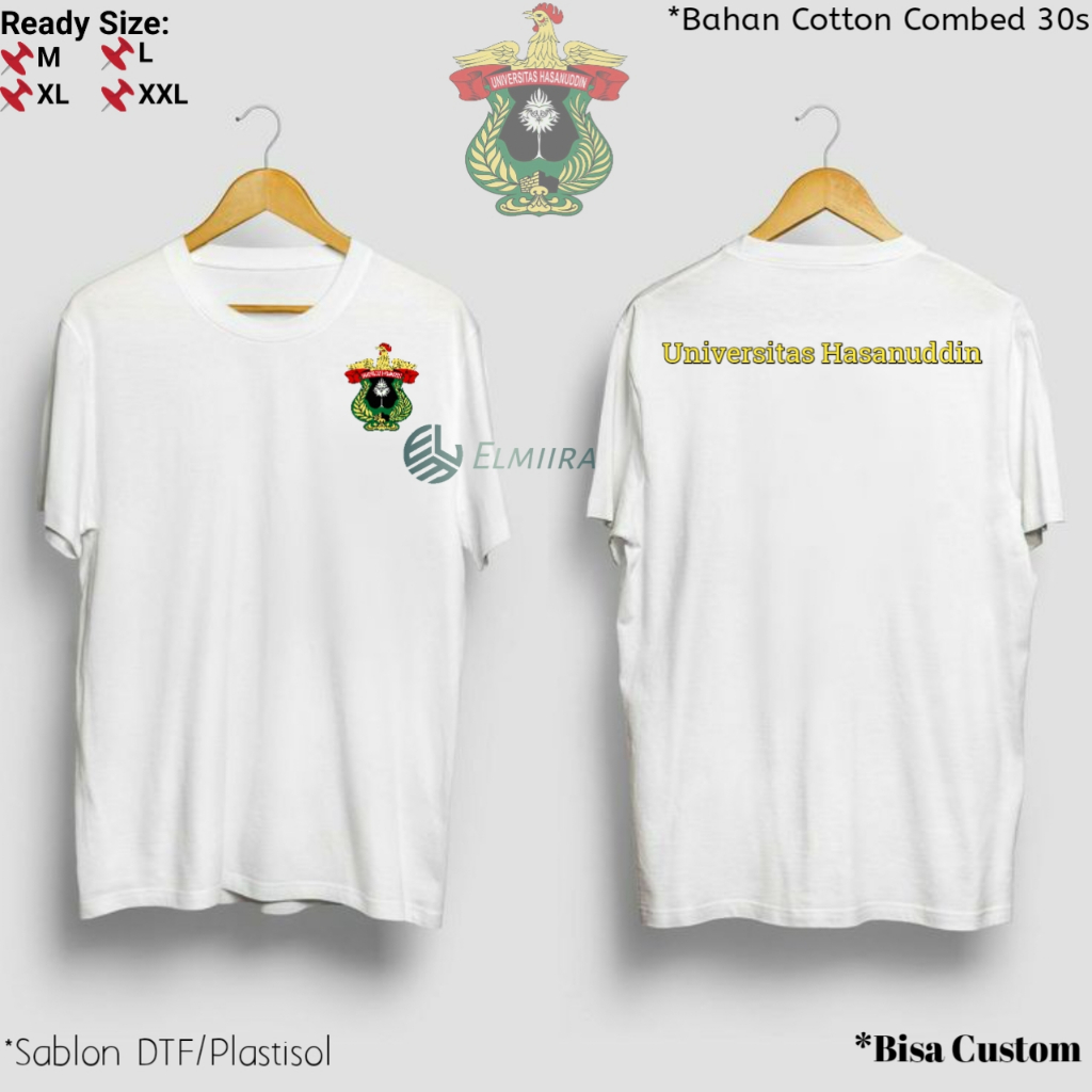 Kaos Universitas Hasanuddin Kaos Custom Sablon