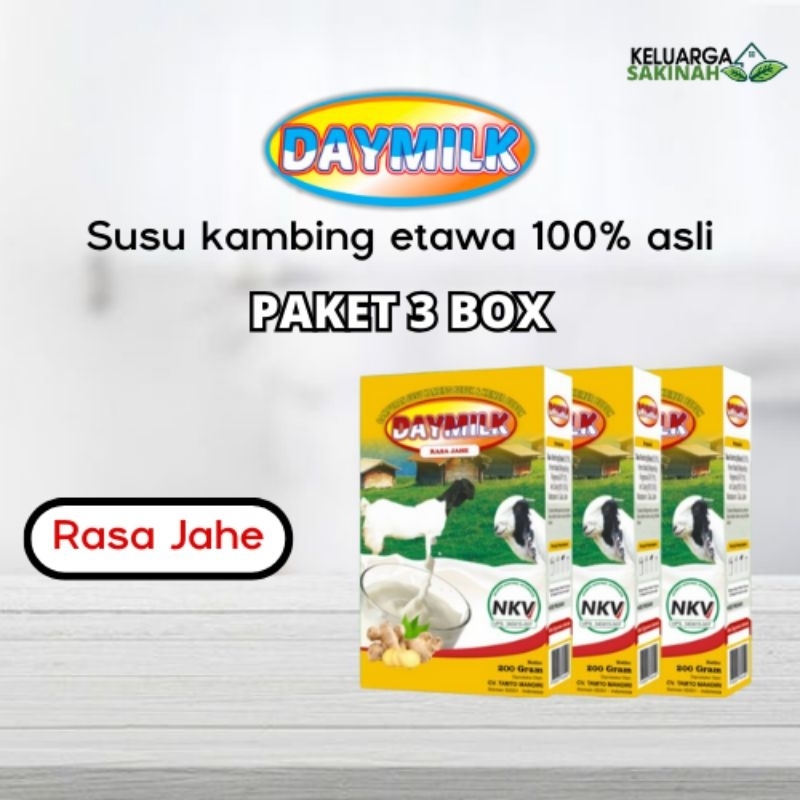 

PAKET 3 BOX SUSU KAMBING ETAWA DAYMILK RASA JAHE