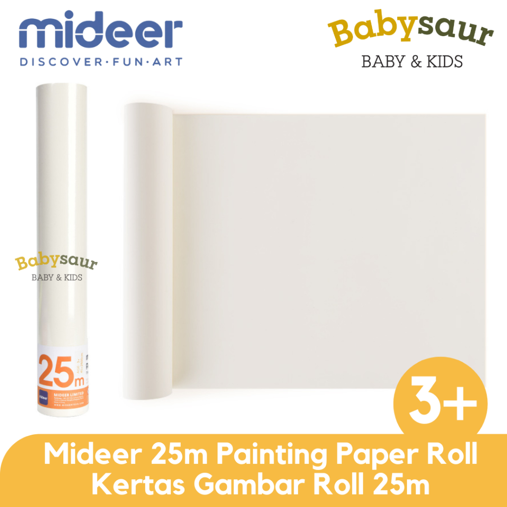 

Mideer 25m Painting Paper Roll Kertas Gambar Roll 25m Kertas Menggambar Mewarnai