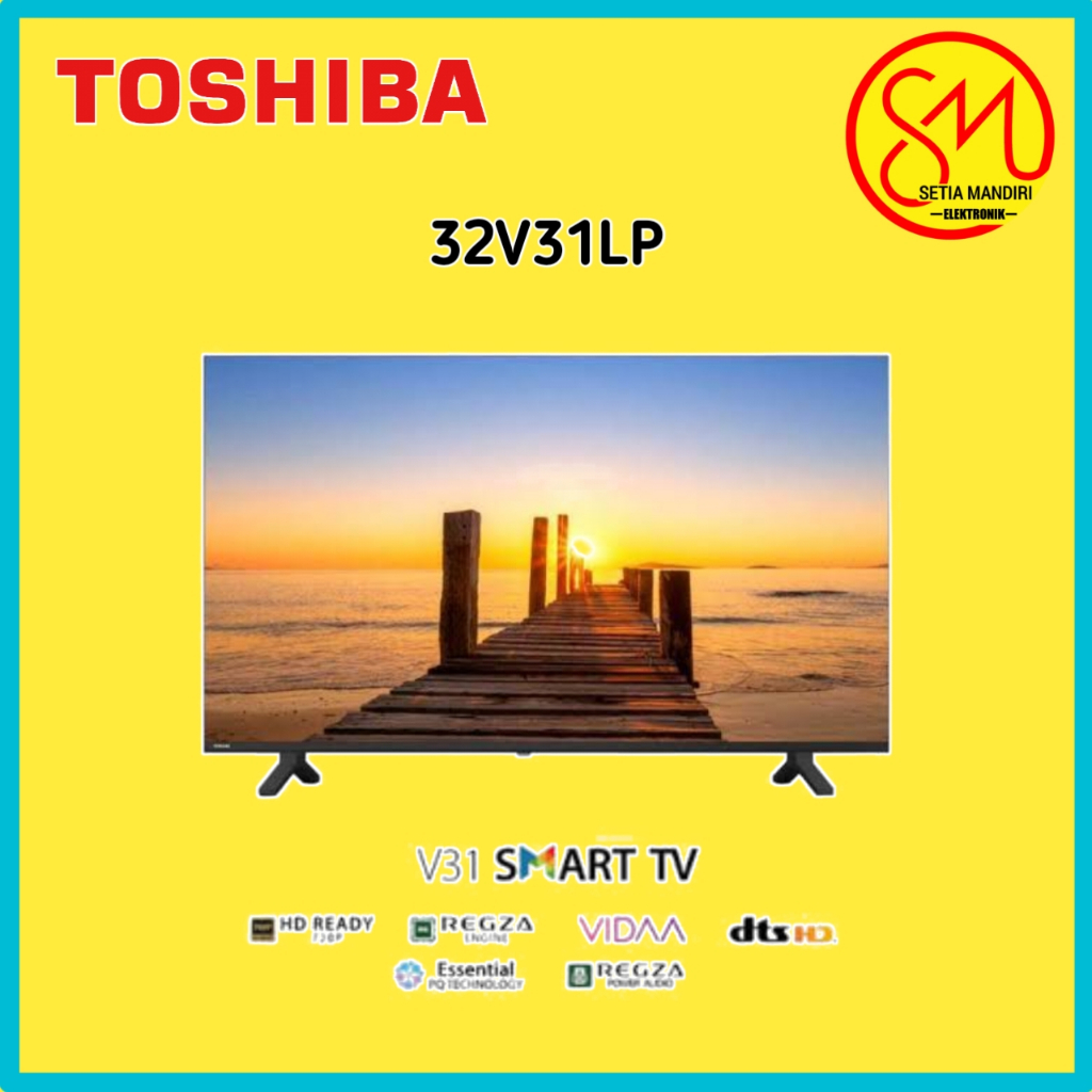 TOSHIBA Smart TV LED 32 Inch HD Ready Digital DVB-T2 Dolby Audio WiFi 32V31LP