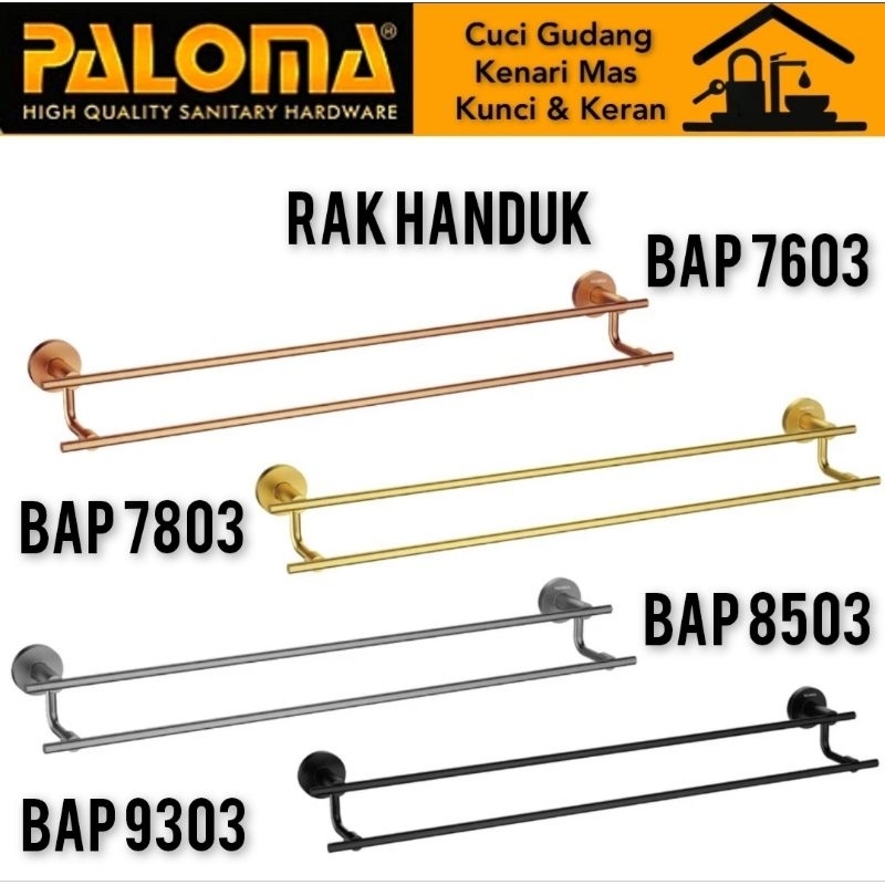PALOMA BAP 7601 | BAP 7803 | BAP 8503 | BAP 9303 Rak Handuk Baju Gantungan Hanger Dinding Kamar Mand