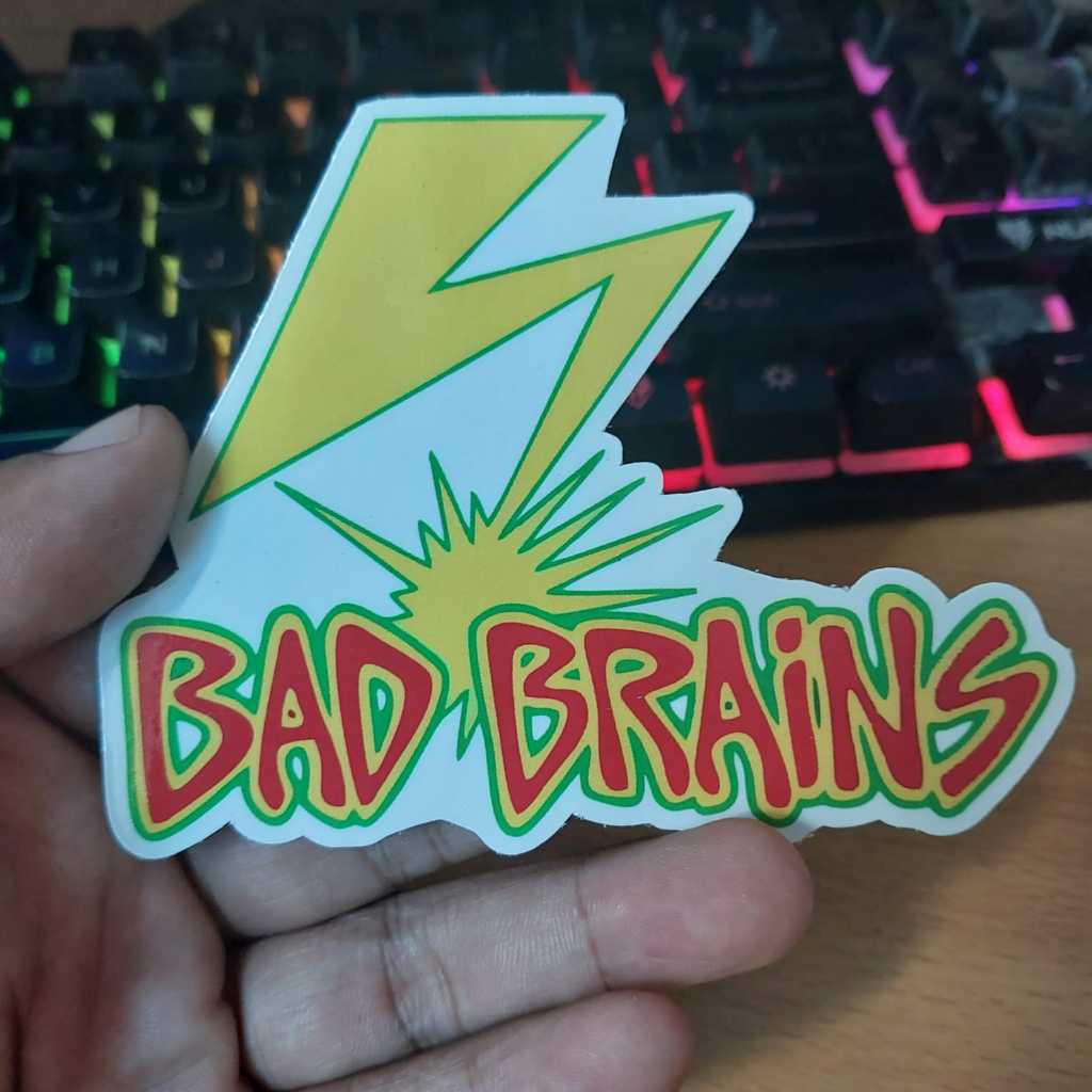 

BAD BRAINS LOGO - STICKER CUTTING / METAL / BAND INDIE / POP PUNK STIKER SATUAN / HELM / LAPTOP / HP