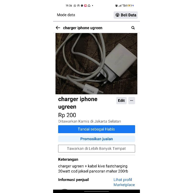 charger ugreen iphone