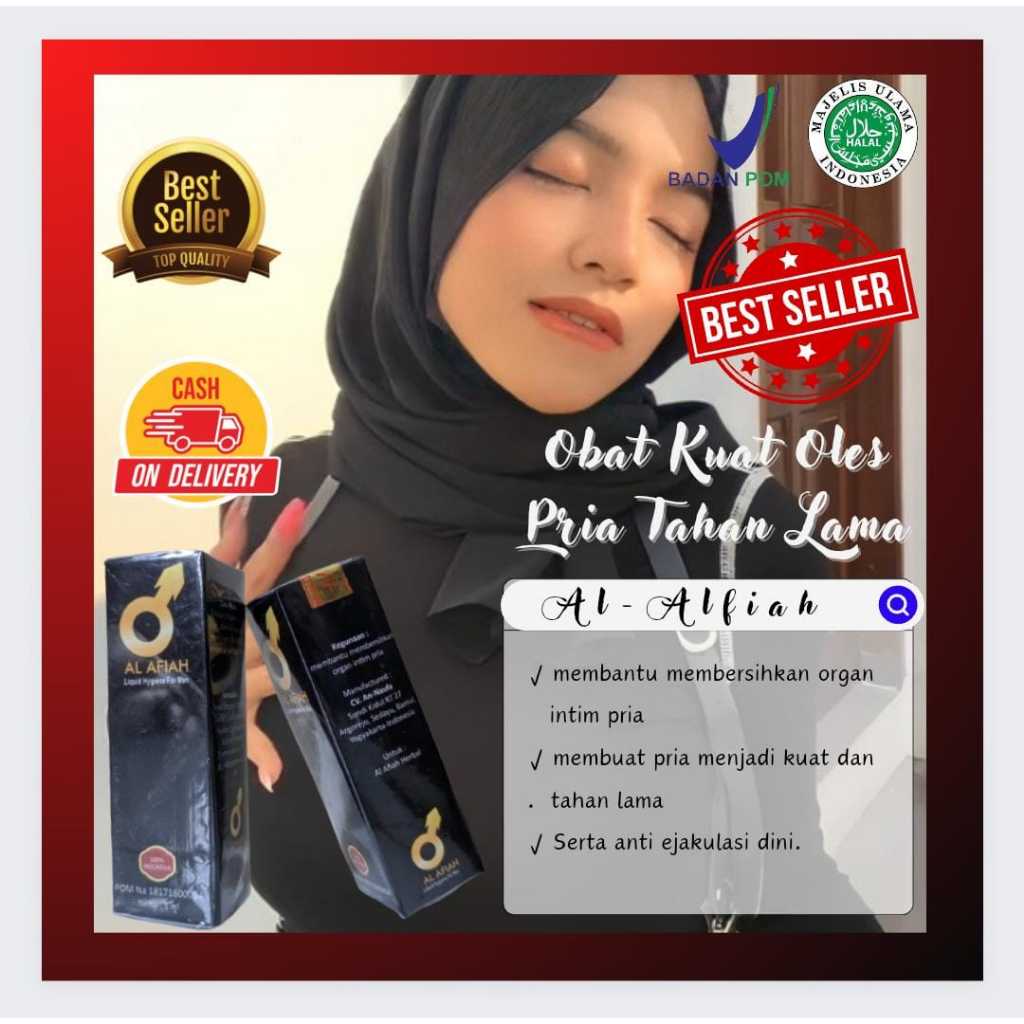 Terlaris!!! Hajar Jahanam Al Afiah BPOM Pembesar Penis100% Ampuh  Original Obat Kuat Tahan Lama Pria