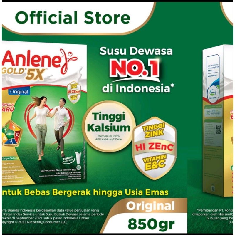 

Anlene Gold Plus 5X Susu Dewasa 885 Gram Original / Vanila / Cokelat