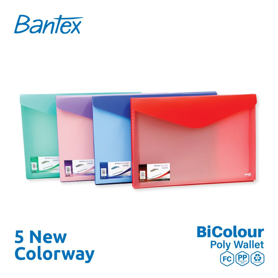 

Bantex BICOLOUR Polly Wallet Folio (2 Divider) # 8015 (pcs)