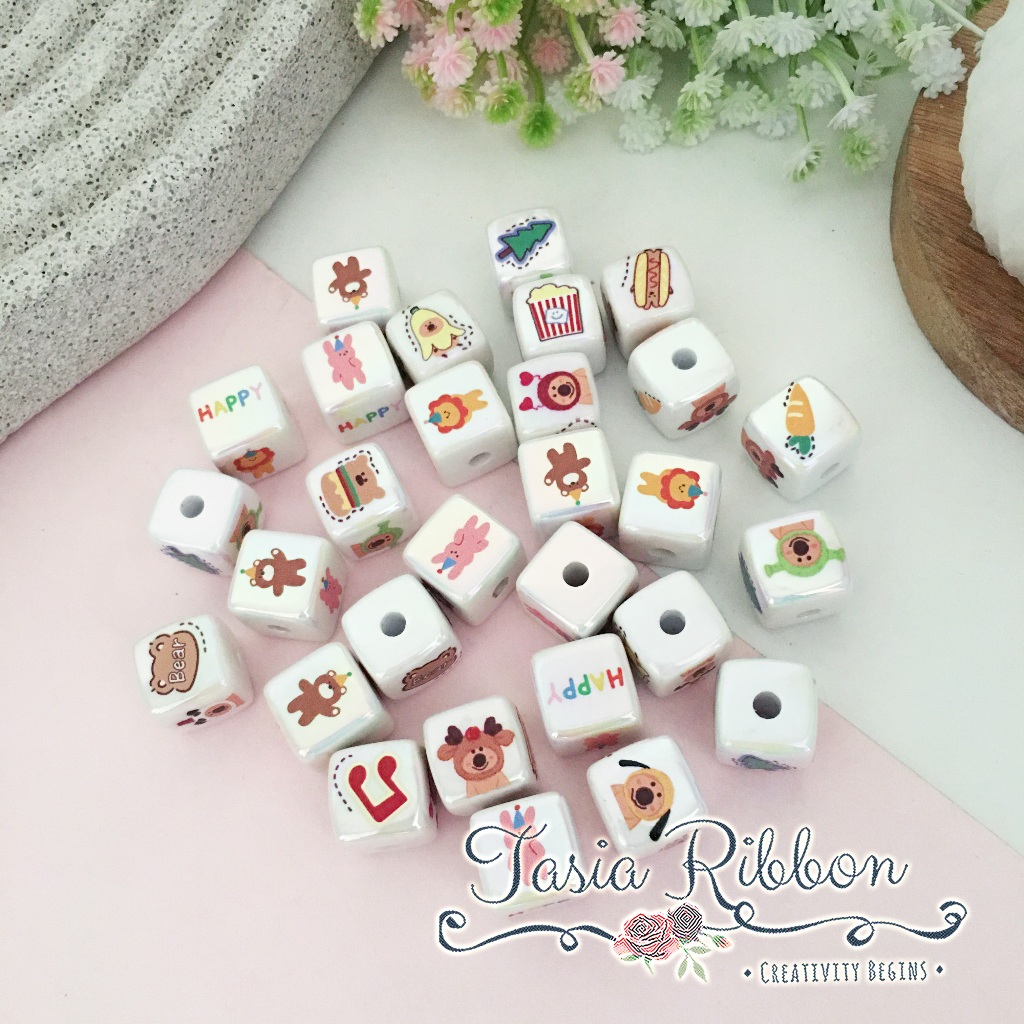 Mote Manik Akrilik Korea Colorfull Kawai KOTAK