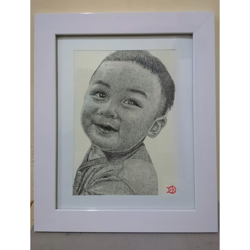 Lukisan/Sketsa Wajah A4(21x30)cm Untuk Kado Dan Hiasan Dinding lukisan wajah