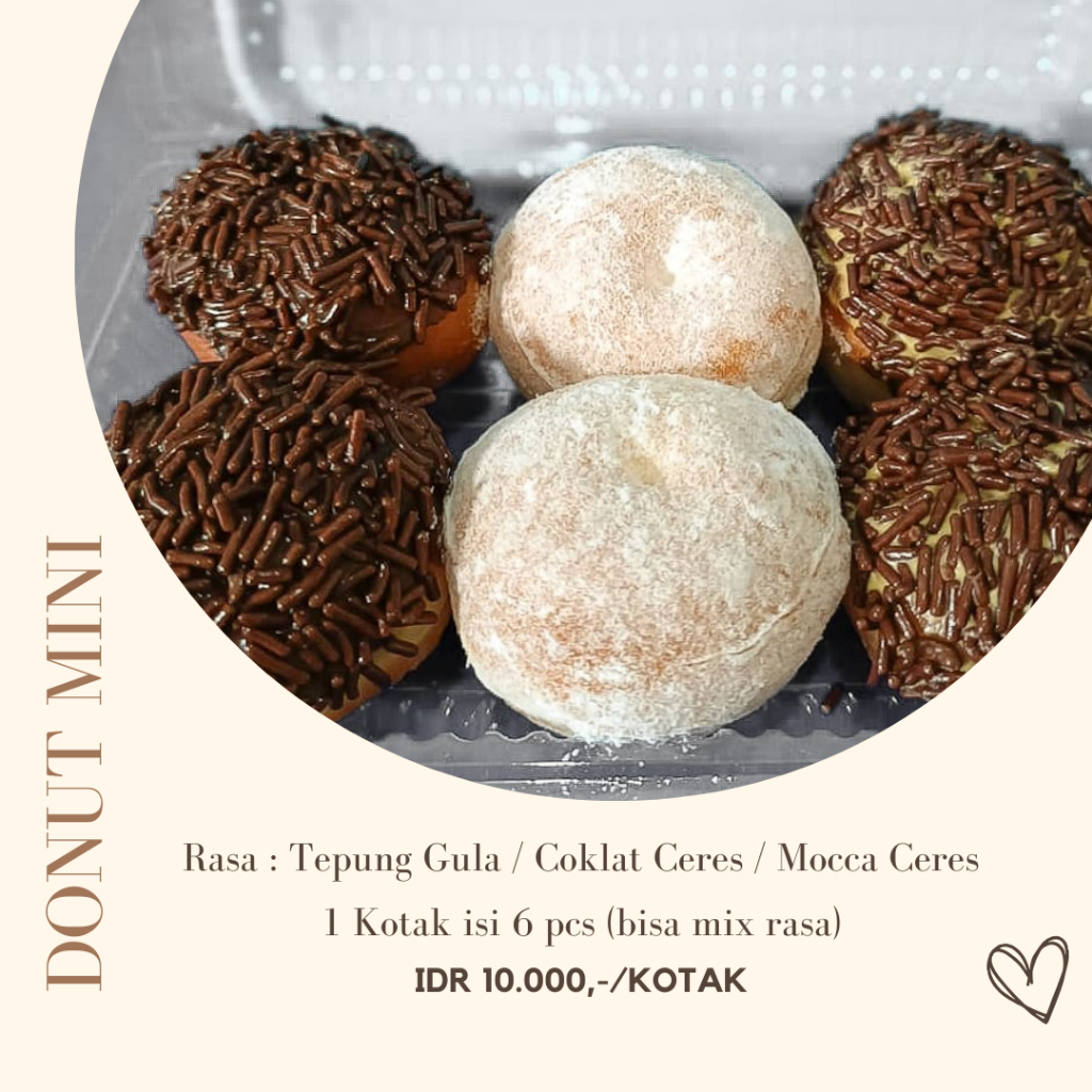 

DONAT MINI ISI 6 TEPUNG GULA MOCCA CERES COKLAT CERES