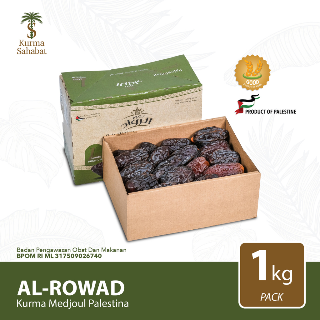 

Kurma Medjoul Al Rowad 1Kg Palestina