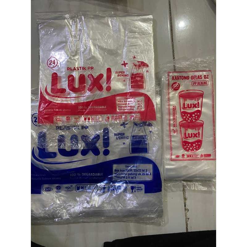 Kantong Plastik PP Ukuran 24 28 / Kantong Gelas Oz PP Bening 2 Gelas