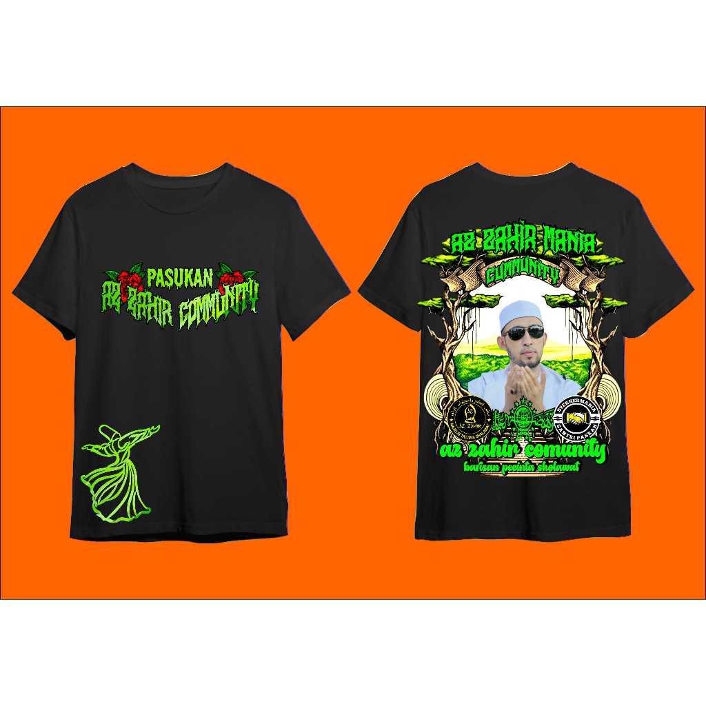 PROMO GRATIS STIKER kaos SHOLAWAT AZ ZAHIR COMUNITY anak green