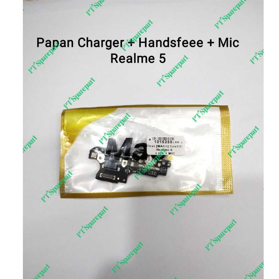 Papan PCB Charger + Mic + Handsfree Realme 5 / RMX1911 / RMX1919 / RMX1927 [MAC+] + IC
