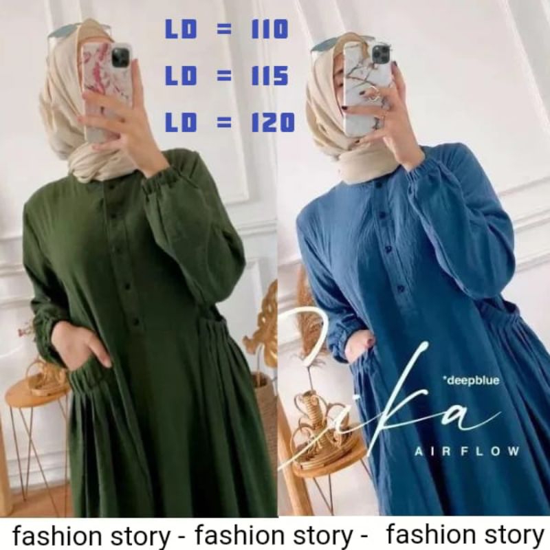 Gamis Chika Jumbo Ld 120/Gamis Crinkle Jumbo ld 120 Terbaru dan Kekinian/gamis cringkle jumbo putih