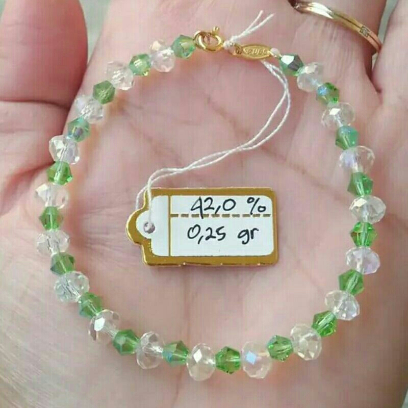 Gelang Kristal Emas