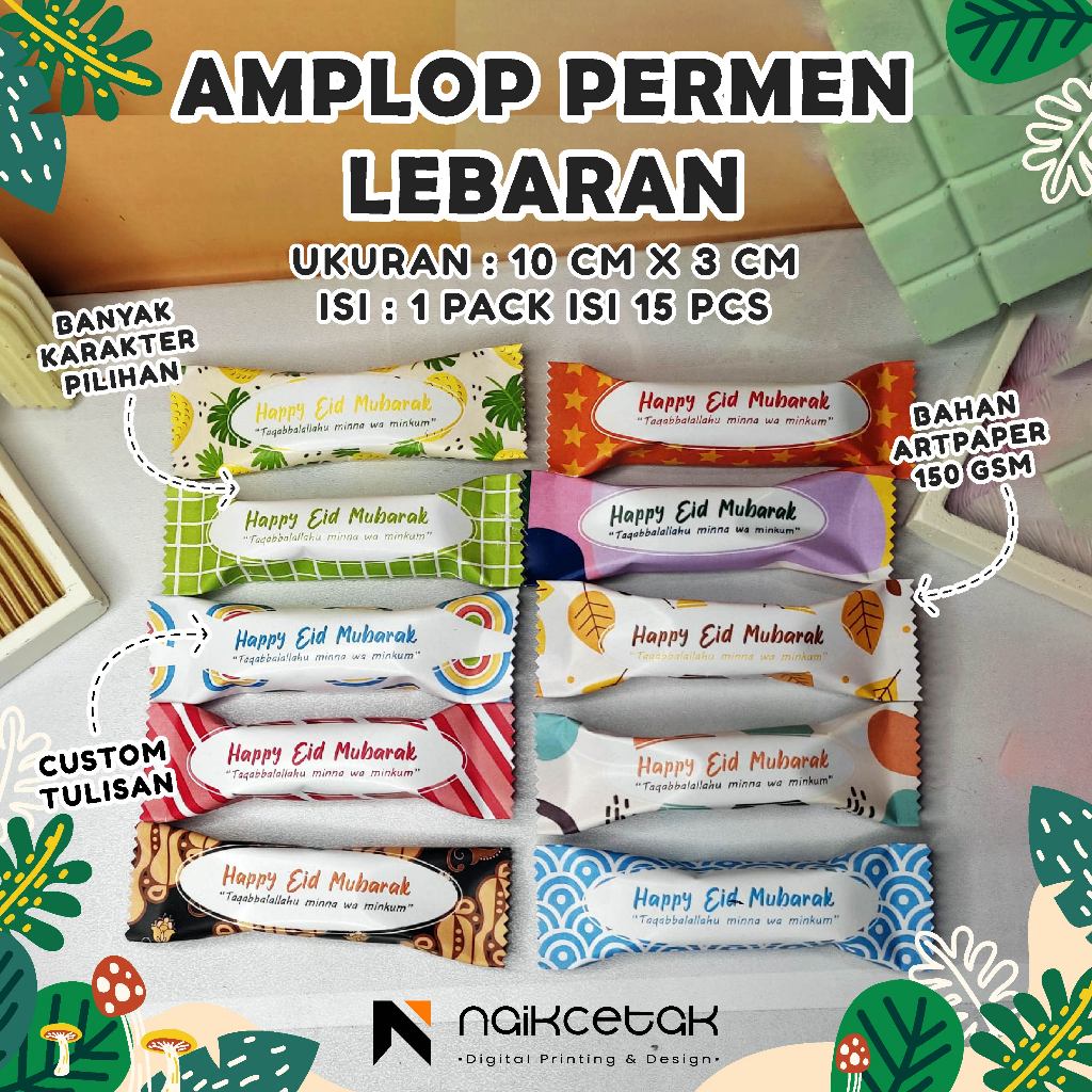 

[READY STOCK] 15 PCS AMPLOP PERMEN LEBARAN CUSTOM ANGPAU LEBARAN VIRAL LUCU AESTHETIC