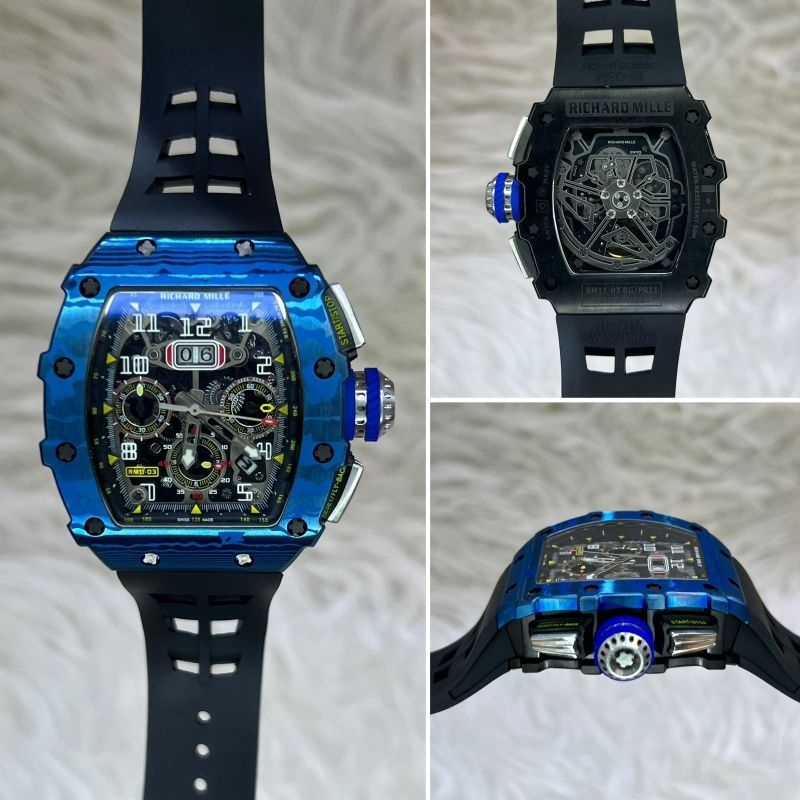 Jam tangan Automatic RM 11-03 Jean Todt 50th Anniversary Stainless Blue Carbon Motif fullset