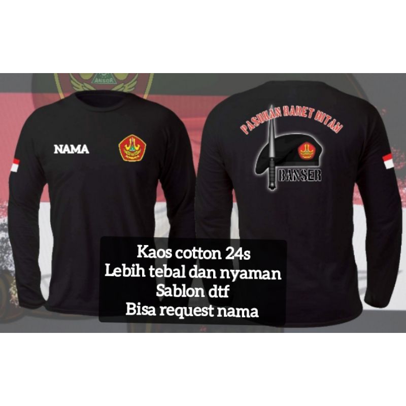 kaos BANSER BARET HITAM